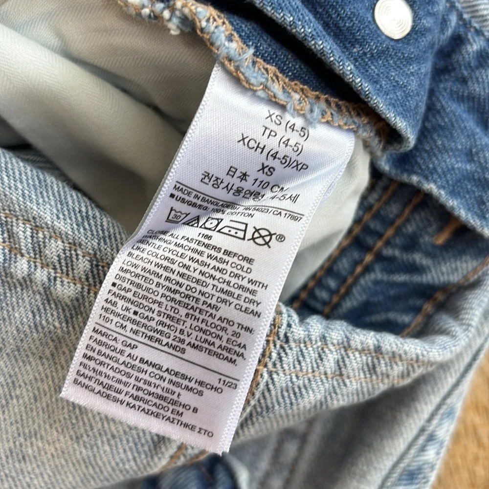 GAP Girls Denim Overalls XS(4/5)